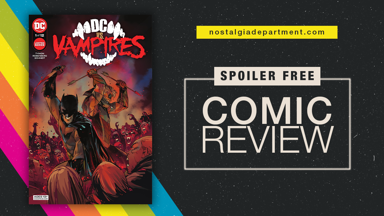 DC vs. Vampires #1 comic cover. Review by nostalgiadepartment.com