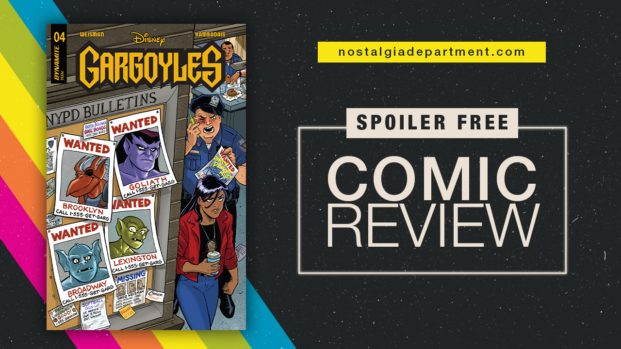 Gargoyles (2022) #4 comic book cover. Review by nostalgiadepartment.com