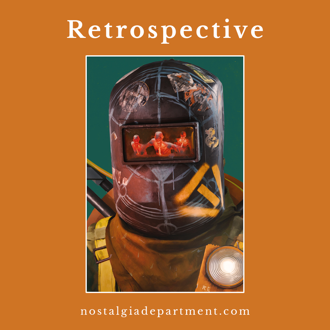 FBC: Firebreak video game by Remedy Entertainment. Poster featuring a Helmeted Firebreaker. Review by nostalgiadepartment.com