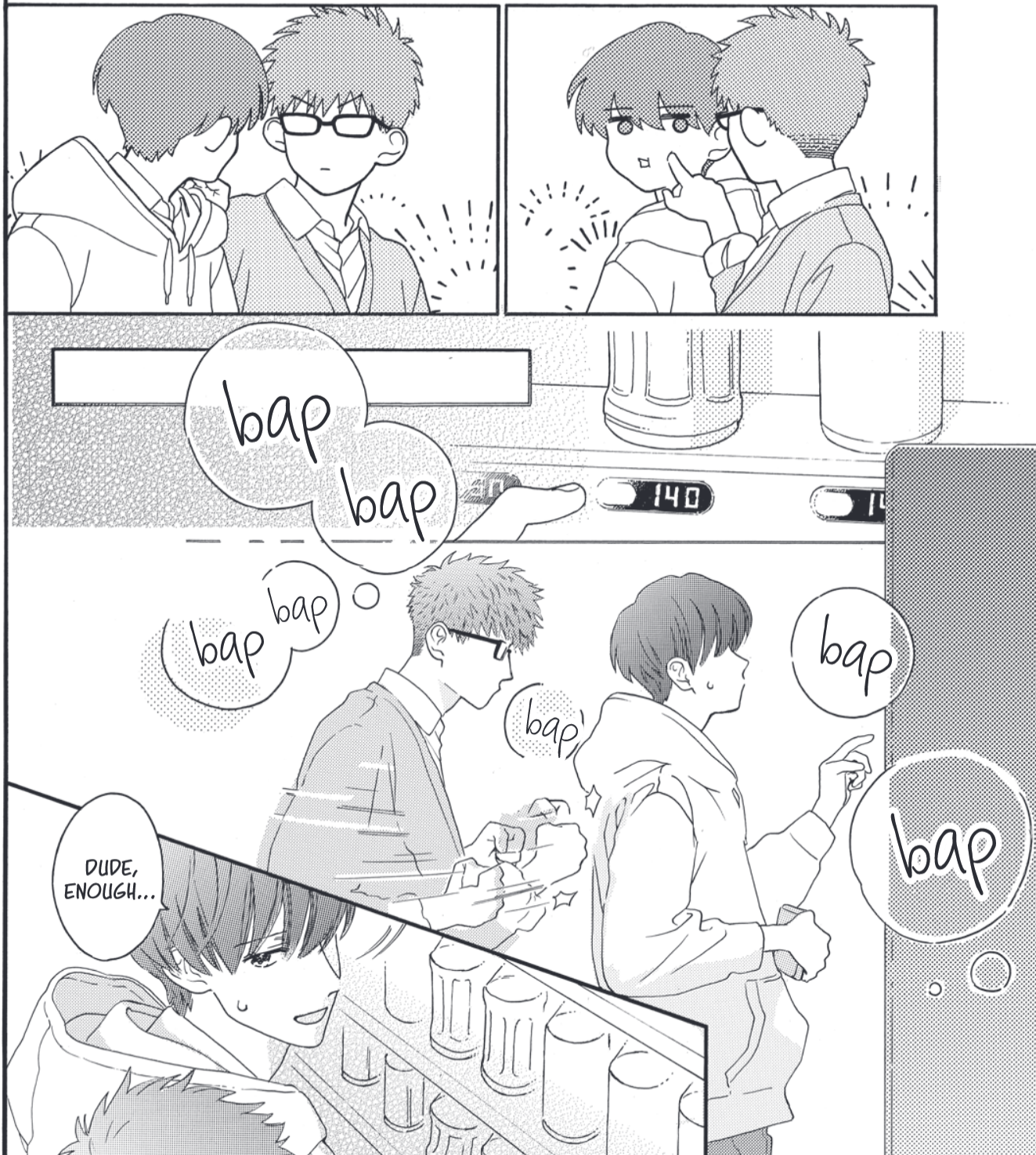 Kazuho and Tokio roughhousing.