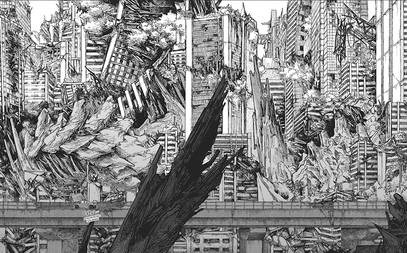 A torn cityscape littered with executioner corpses.
